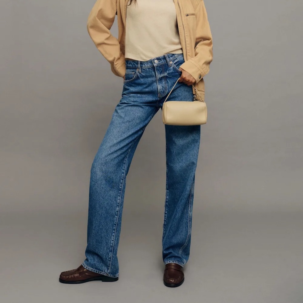 Reformation Val Mid Rise Straight Jeans Size 25